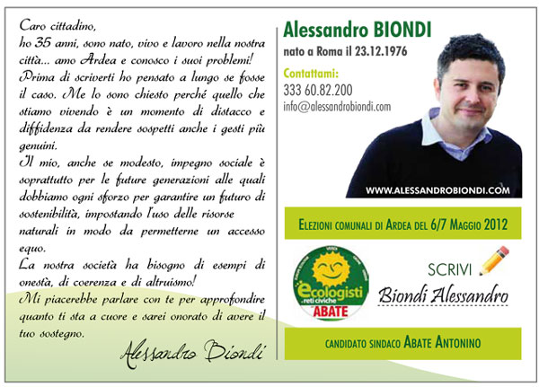 Curriculum Alessandro Biondi